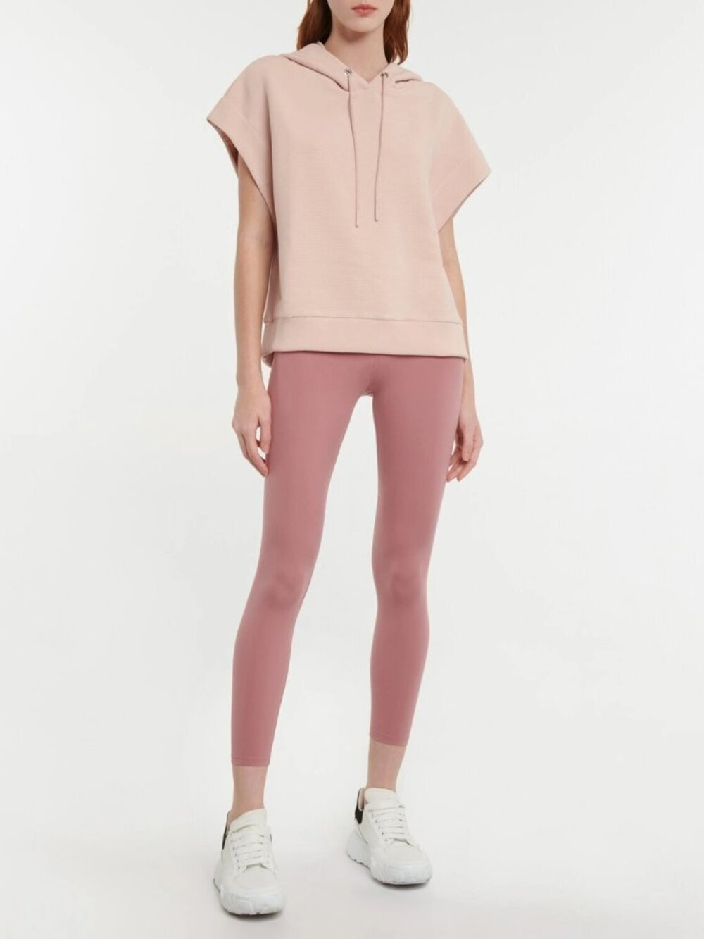 Varley Plains Hoodie Ribbed Hoodie in Pink Size Small